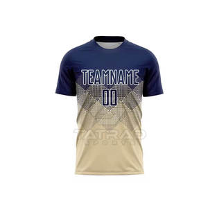 Créez votre propre maillot de football imprimé par sublimation, 100% polyester, respirant, séchage rapide, léger, pour homme adulte, pas cher - Product Image 2