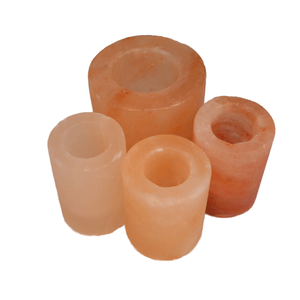 Lámpara de Sal Rosa del Himalaya de Varios Tamaños, Tallada Naturalmente con Técnica Refinada, en Forma de Vaso de Chupito, con Bolsa de Transporte del Fabricante - Product Image 1