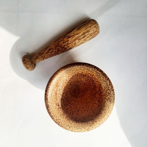 Juego de mortero y Maja de madera de coco hechos a mano, trituradora de hierbas y especias, morteros y majas de madera de coco - Product Image 6