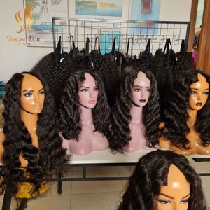 วิกผมลอน V แบบหรูหราผมลอน100ผมจริงสีธรรมชาติราคาดี - Product Image 3