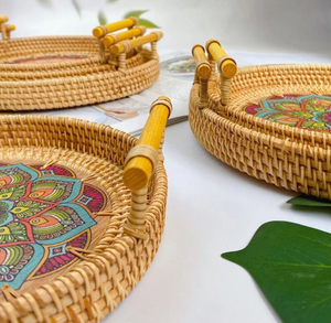 ตะกร้าหวายสานพร้อมที่จับ - Product Image 4