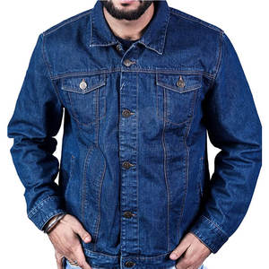 Veste en jean décontractée pour homme en coton 100% couleur unie avec logo frontal, respirante et écologique, confortable, style streetwear - Product Image 1