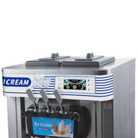 Machine à glace HENGZHI 220V à trois têtes pour comptoir, compatible lait, production à haut volume et condenseur en cuivre pur