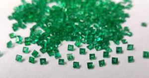 Natural Zambian Emerald Good Color Square 2mm Facetado Calidad superior-Zambian Emerald Square Faceted - Product Image 2