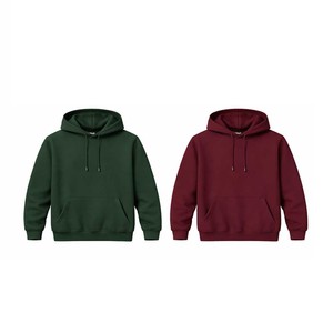 Sweat à capuche surdimensionné personnalisable de haute qualité, 600 g/m², en tricot à carreaux, avec fermeture éclair, mélange 50/50, pour homme - Product Image 4
