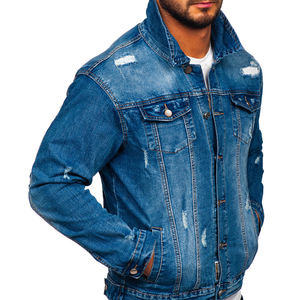 Veste en jean personnalisée pour hommes dernière conception, jeans de haute qualité, prix de gros, vestes pour hommes, vestes pour hommes, veste pour homme - Product Image 4