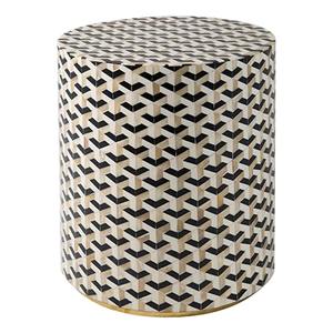 Table d'appoint artisanale en incrustation d'os Décoration de la maison Vaisselle en métal - Product Image 1