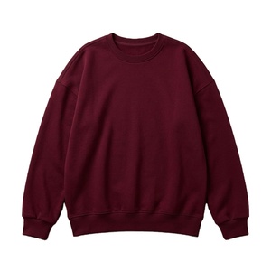 เสื้อสเวตเชิ้ตผ้าฟลีซหนาน้ำหนักมาก ขนาดใหญ่พิเศษ แบบคัสตอม OEM  เสื้อพูลโอเวอร์ขายส่ง แบบเรียบ ไม่มีลาย ผ้าฝ้าย 100% คุณภาพพรีเมียม คอกลม - Product Image 3