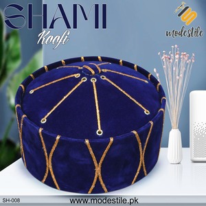 Islamic Muslim Cap SH-008 Kufi <b>Hat</b>, Shami Cap, Imamah Turban, Sunnah Topi, Eid Gift Headwear, Custom Logo, Wholesale Namaz Topi - Product Image 3