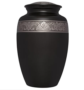 Urne funéraire en métal très décorative fournitures de décoration funéraire urnes de cendres gravées pour cendres humaines adultes tenant - Product Image 2