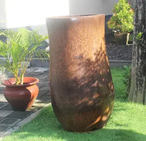 Maceta de Palma gigante original de Bali, disponible en diferentes tamaños y formas, hecha a mano
