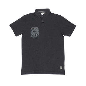 Linksoul Drytech para Polo con Bolsillo Estampado, Negro Jaspeado, Tejido Oxford de Alta Calidad, Patrón Bordado a Color, Tallas XL-6XL - Product Image 1