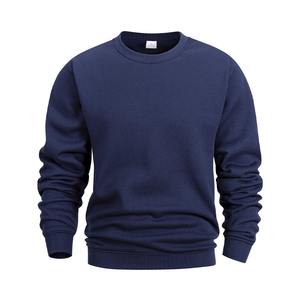 Sweat à capuche à col rond pour hommes automne hiver polaire chaud décontracté pull ample couleur unie col rond Sport sweat à manches longues - Product Image 2