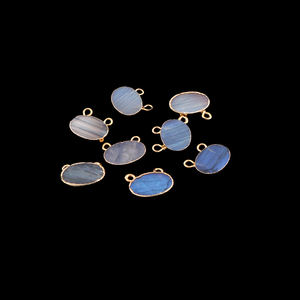 Meilleure vente naturel flashy labradorite double bélière collier connecteur laiton or plaqué tranchant bricolage à la main connecteurs - Product Image 4