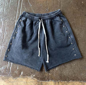 Ensemble de vêtements de sport légers personnalisés pour hommes Short à capuche en coton Ensemble de short coupe-vent avec logo personnalisé - Product Image 4