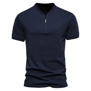 2024 <b>Men's</b> Summer Casual <b>T</b> <b>Shirts</b> Breathable Short Sleeves <b>V</b>-<b>neck</b> Cotton Bamboo Fiber 220g Canvas Blank Design - Product Image 5