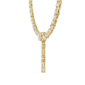 Collier Pendentif en Moissanite Taille Poire, Marquise et Émeraude Ovale, en Argent Sterling 925, Bijoux Fins pour Mariage et Cérémonie, Pierre Précieuse Élégante - Product Image 5