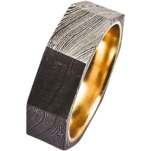 Bague de mariage et de fiançailles unisexe personnalisée en acier Damas fait main, écologique et durable, supporte la personnalisation OEM, cadeau d'anniversaire - Product Image 2