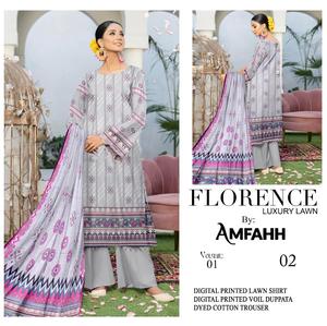 Césped pakistaní de alta calidad shalwar kameez para damas trajes de césped paquistaníes para mujeres vestido de verano ropa de mujer SummerWear - Product Image 5