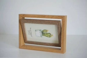 Cadre photo en bois personnalisé de haute qualité cadre photo tournant vintage avec logo personnalisé en gros - Product Image 3