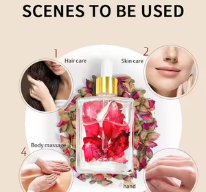 Huile de massage hydratante et relaxante à la rose biologique 120 ml, jasmin, calendula, parfum naturel, aromathérapie, huile essentielle pour tous les types de peau - Product Image 3