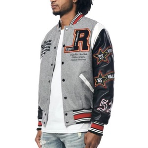 Última moda al por mayor en blanco personalizado College Letterman Varsity chaquetas Universidad chaqueta de béisbol para los hombres - Product Image 3