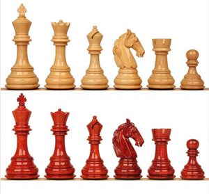 Jeu d'échecs en bois de taille classique de 3,8 pouces avec des pièces Staunton lestées et une finition polie - Product Image 4