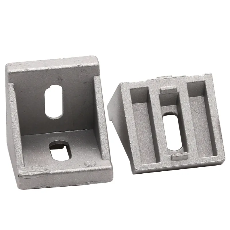 Soportes de ángulo L de aluminio estándar de la UE para perfiles de aluminio de la serie 20/30/40/50