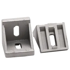 EU Standard Aluminum L Angle Brackets For 20/30/40/50 Series Aluminum Profiles