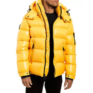 Vestes doudounes à capuche d'hiver pour hommes les plus vendues en gros veste en cuir coupe-vent respirante de haute qualité longue fermeture éclair grande taille - Product Image 3