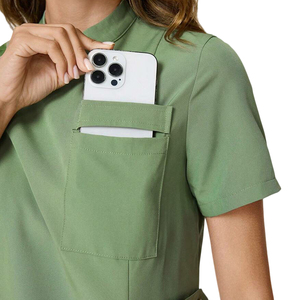 Ensemble tunique et pantalon YUHONG, coupe ajustée, taille réglable, tissu doux à séchage rapide, tenue médicale unisexe pour le personnel de clinique - Product Image 6