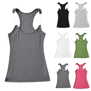 Débardeur à dos nageur XS Fit pour femmes Logo personnalisé vêtements de sport d'été décontracté entraînement Fitness vêtements de sport Logo avant sangle invisible - Product Image 4