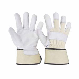 Gants de travail en cuir de mouton robustes pour la sécurité industrielle, résistants à la chaleur et aux étincelles, pour la construction et les travaux de levage - Product Image 1