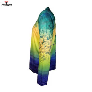 100% polyester conception personnalisée léger pêche en plein air respirant séchage rapide grande taille hommes chemise de pêche - Product Image 2