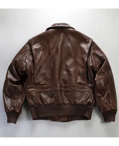 Cazadora bomber de cuero de vuelo, - Product Image 2