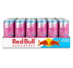Red Bull Pink Edition saveur baies sauvages sans sucre, 24 canettes de 250 ml, 2 calories par canette, pour les personnes soucieuses de leur santé. - Product Image 2