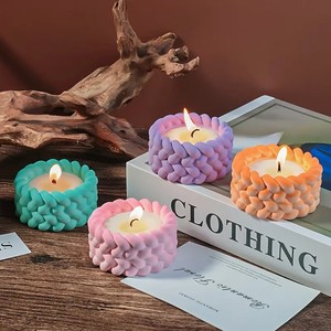 Moule en silicone pour chandelier en forme de corde de chanvre épais 3D pour bricolage en résine époxy pour bougie, moule en silicone pour gypse, décoration de la maison - Product Image 3