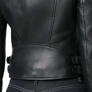 Veste en cuir pour femmes au design unique et très vendu, veste en cuir unie pour femmes et filles, logo de conception OEM - Product Image 4