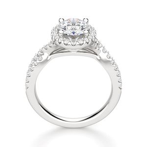 Oval Cut Halo Engagement <b>Ring</b> for Women in Rose Gold & 925 Silver Cute Style - Product Image 6