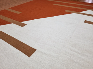 Alfombra de lana tejida a mano de tamaño personalizado para el hogar, área grande, abstracto estilo marroquí, con mechones y lavable para uso en el dormitorio, comedor - Product Image 2