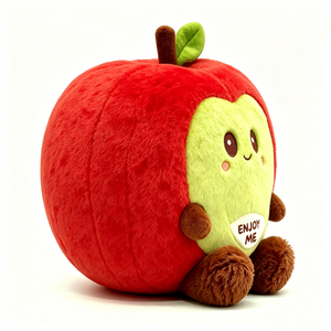 Customized Red apple plush, stuffed apple toy, cute fruit stuffed animal, apple plushie - Product Image 5