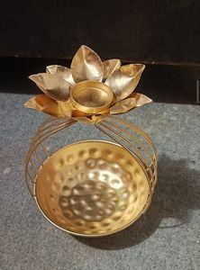 Handcrafted Gold Plated Bowls <b>Candle</b> Holder For Homes Decoration Wedding Diwali <b>Tealight</b> <b>Candle</b> Holder Diya For Diwali - Product Image 4
