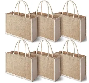 印度定制沙滩黄麻手提袋，适合送礼沙滩户外使用黄麻和Juco购物手提袋