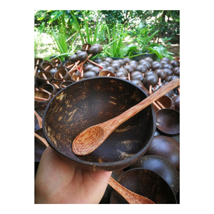 Bol à coquille de noix de coco minimaliste idéal pour les amateurs de smoothies cuisiniers à la maison ou toute personne cherchant une touche de style naturel - Product Image 4