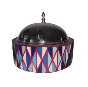 Olla Caliente Redonda de Metal de Diseño Árabe con Tapa Martillada, Tamaño Personalizado, Recipiente para Almacenar Alimentos, Calentador de Alimentos, Buffet - Product Image 4