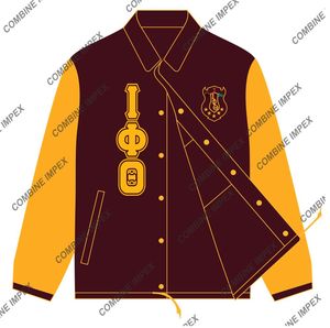 Chaqueta de entrenador de talla grande para hombre Logotipo personalizado Iota Phi Theta Diseño liso con cierre de cremallera Personalizable para adultos - Product Image 5