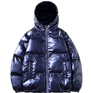 Blouson d'hiver à capuche pour homme, couleur unie, duvet de canard avec tissu en toile, directement du fabricant, personnalisation de la marque - Product Image 4