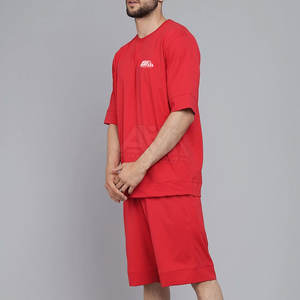 Conjunto de Camiseta y Pantalones Cortos de Algodón Ecológico para Hombre, Estilo Casual de Invierno, Servicio OEM - Product Image 4