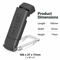 Lampe de lecture LED rechargeable par USB avec batterie 500 mAh, 3 modes d'éclairage, 5 niveaux de luminosité et fonction de mémoire de mode