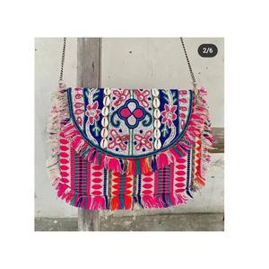 Style bohème indien fait à la main femmes concepteur soirée Shopping fête embrayage sacs de messager perlé sacs à bandoulière chaîne mode - Product Image 3